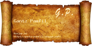 Gantz Pamfil névjegykártya